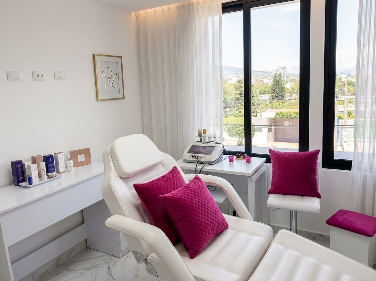 Cabina de procedimientos estéticos y dermatológicos en Clínica Kaderma